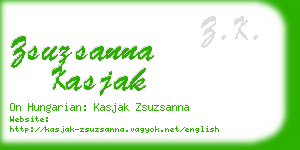 zsuzsanna kasjak business card